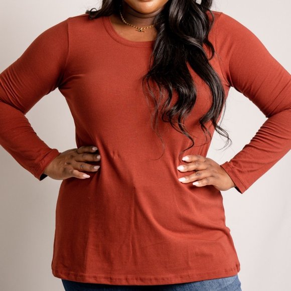 Zenana Full Size Round Neck Long-Sleeve Top - Picture 5 of 7